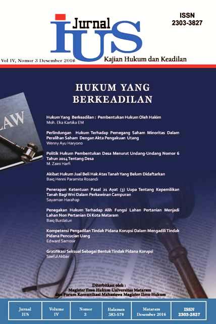 					View Vol. 4 No. 3 (2016): HUKUM YANG BERKEADILAN
				